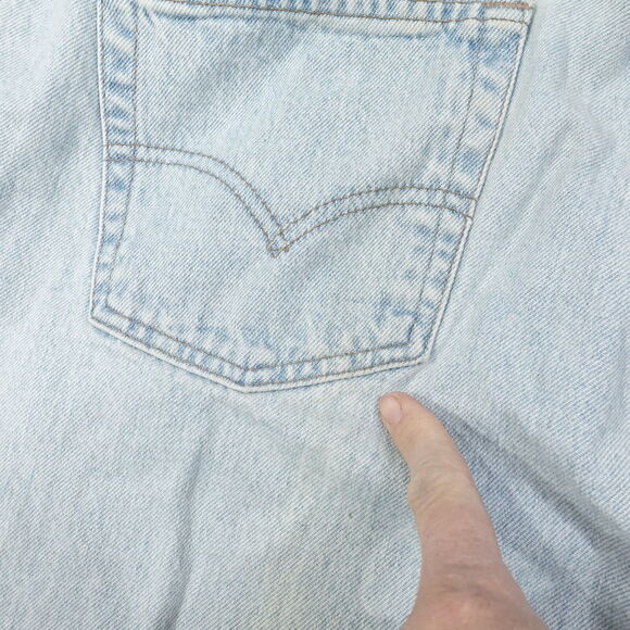 VINTAGE LEVI'S SILVERTAB LOOSE LIGHT WASH DENIM BLUE JEANS 38X30 (37X29) **READ - Picture 11 of 16